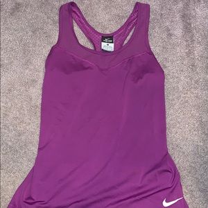Purple Nike pro dri fit tank